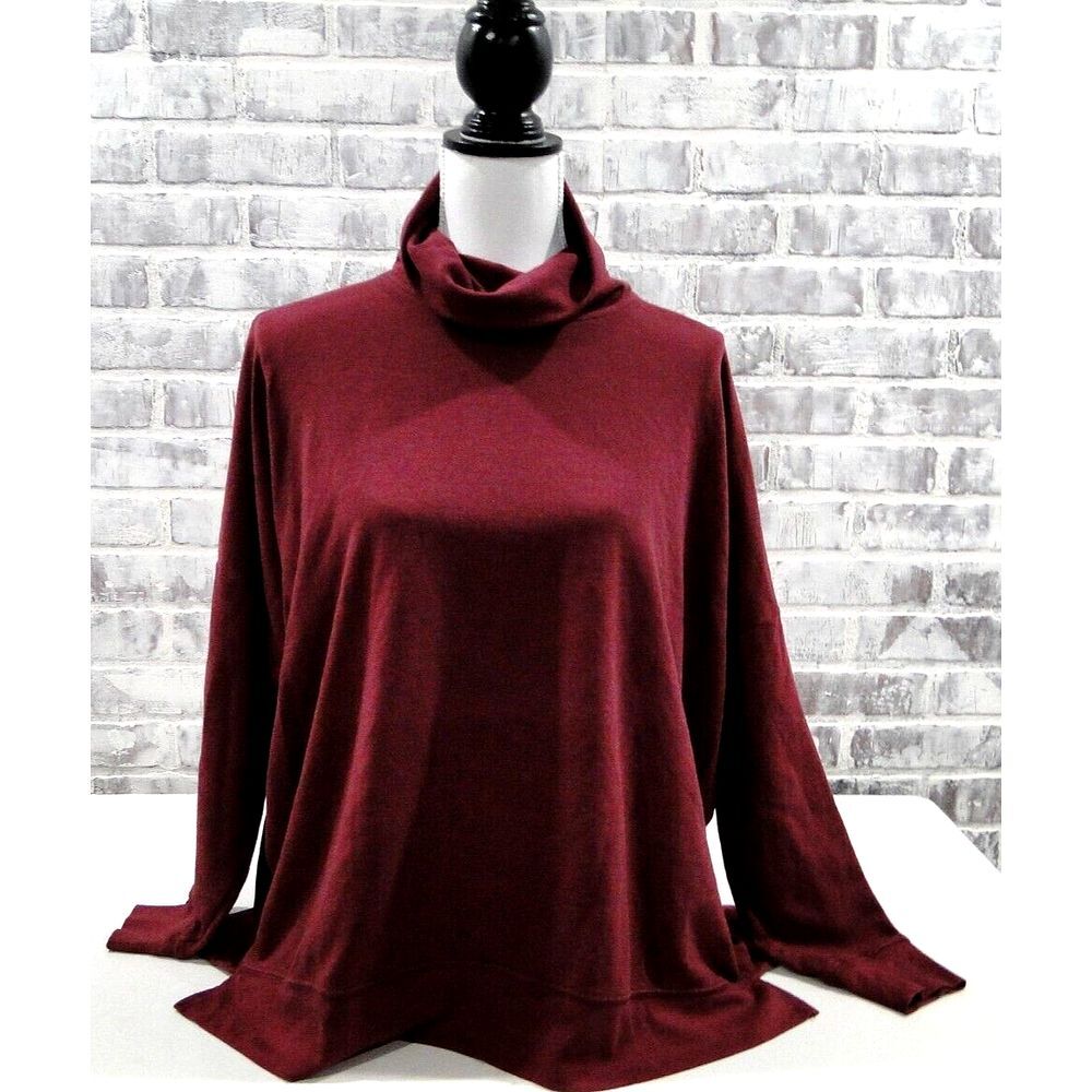 Victoria's Secret Pink Campus Cowl Neck Pullover‎ Tunic Maroon Medium New